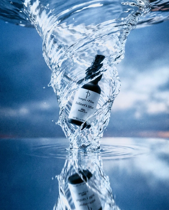 Refiner's Mist bottle in the Temple Pillar catalog photograph